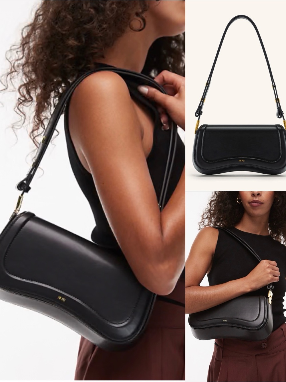 JW PEI Joy shoulder bag in black